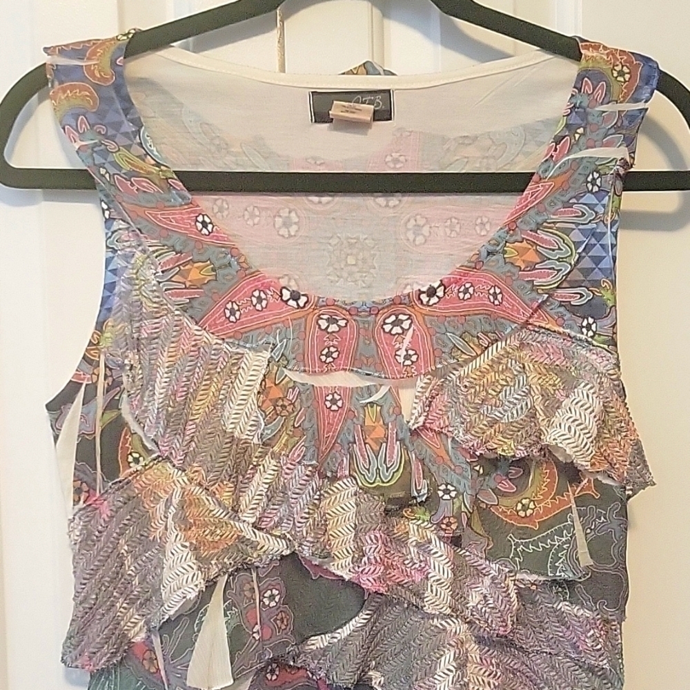 JTB Ruffled Layered Small Tank Top - Picture 2 of 7